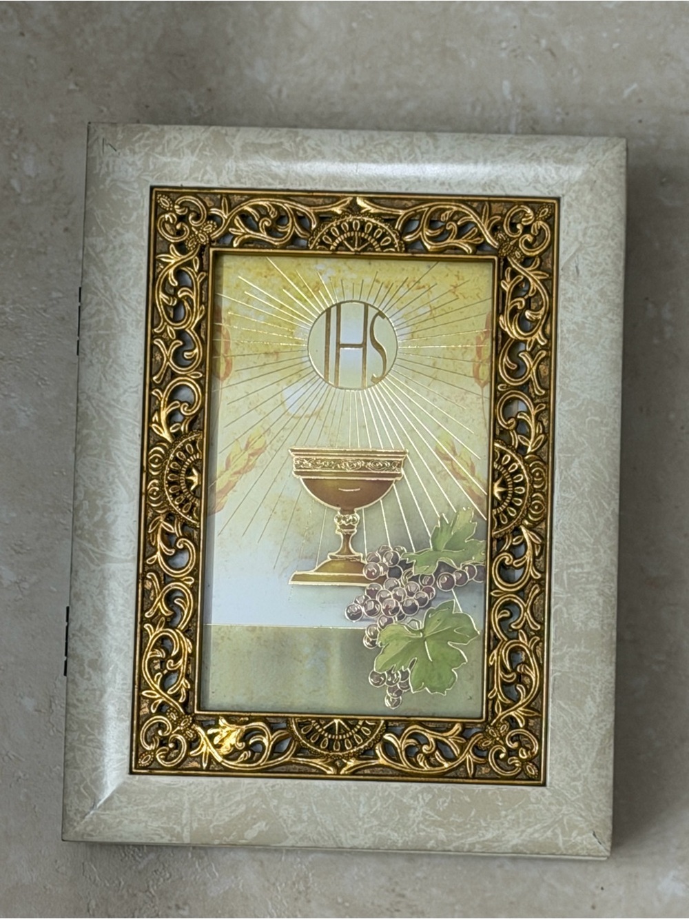 Musical box- First Communion,black velvet interior